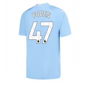 Lacne Muži Futbalové dres Manchester City Phil Foden #47 2023-24 Krátky Rukáv - Domáci